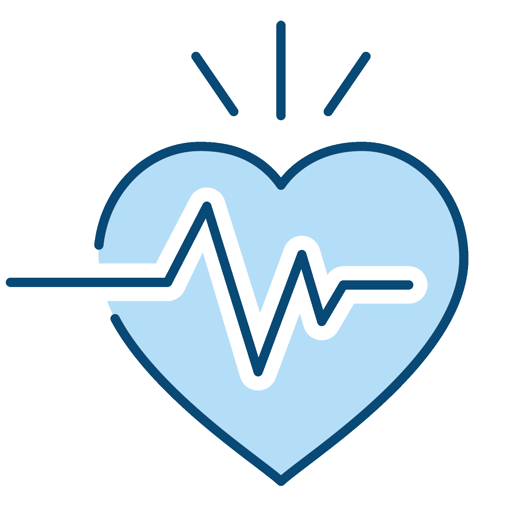 heart with ekg