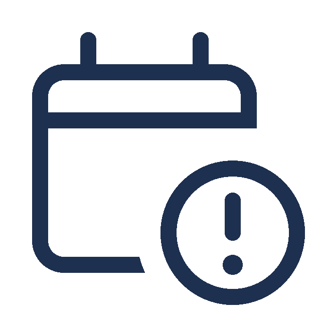 Calendar with info icon