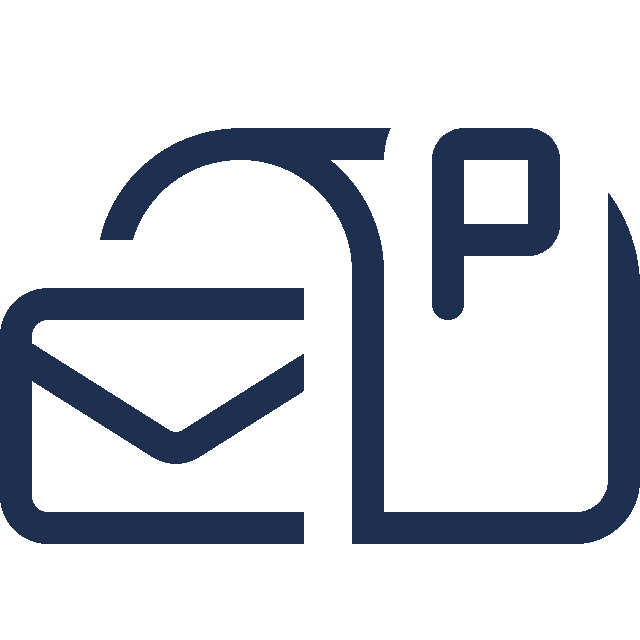 Mailbox with letter icon