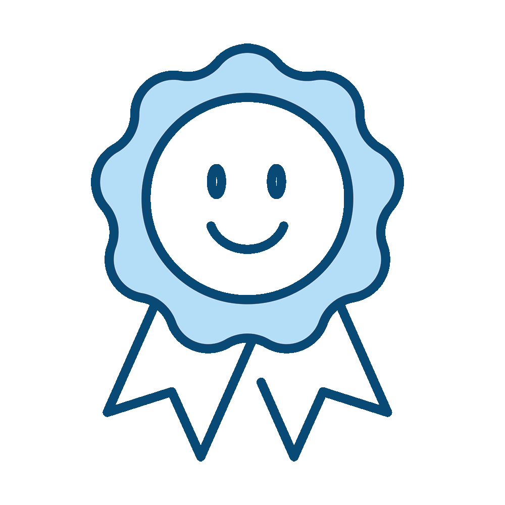 Happy Face Ribbon Icon